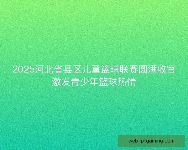 2025河北省县区儿童篮球联赛圆满收官激发青少年篮球热情